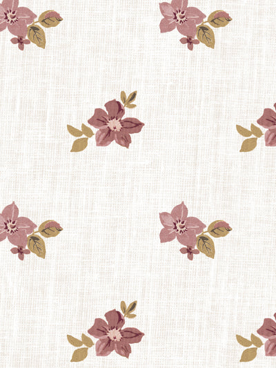 anna floral wallpaper by nathan turner mustard pink