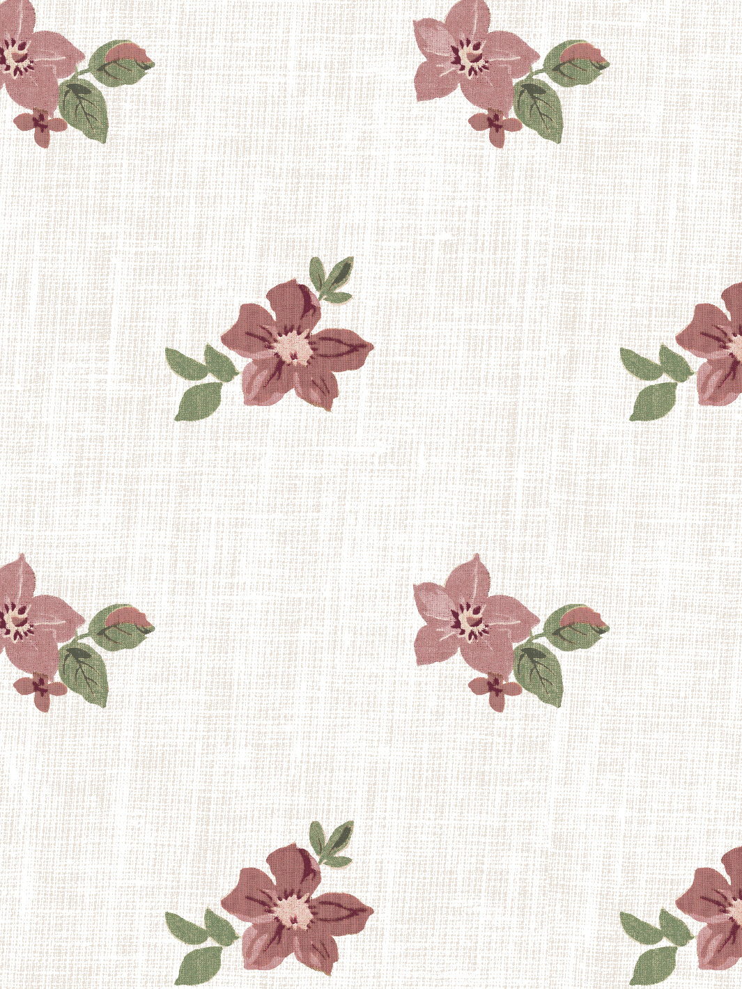 'Anna Floral' Wallpaper by Nathan Turner - Pink Green