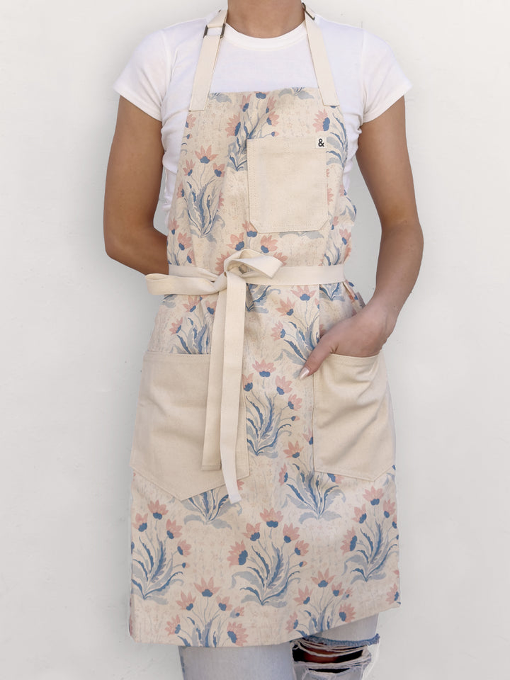 hillhouse apron by nathan turner x hedley bennett blue pink