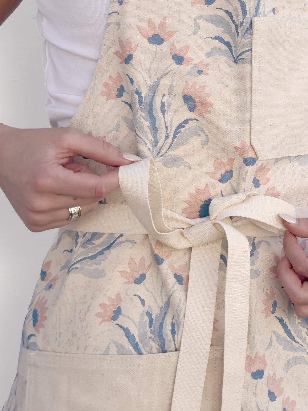 hillhouse apron by nathan turner x hedley bennett blue pink