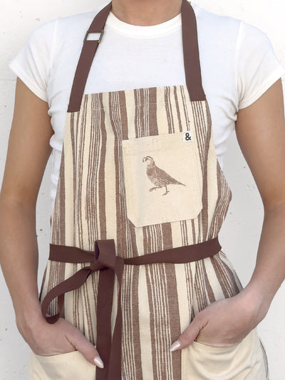 stuart stripe apron by nathan turner x hedley bennett brown