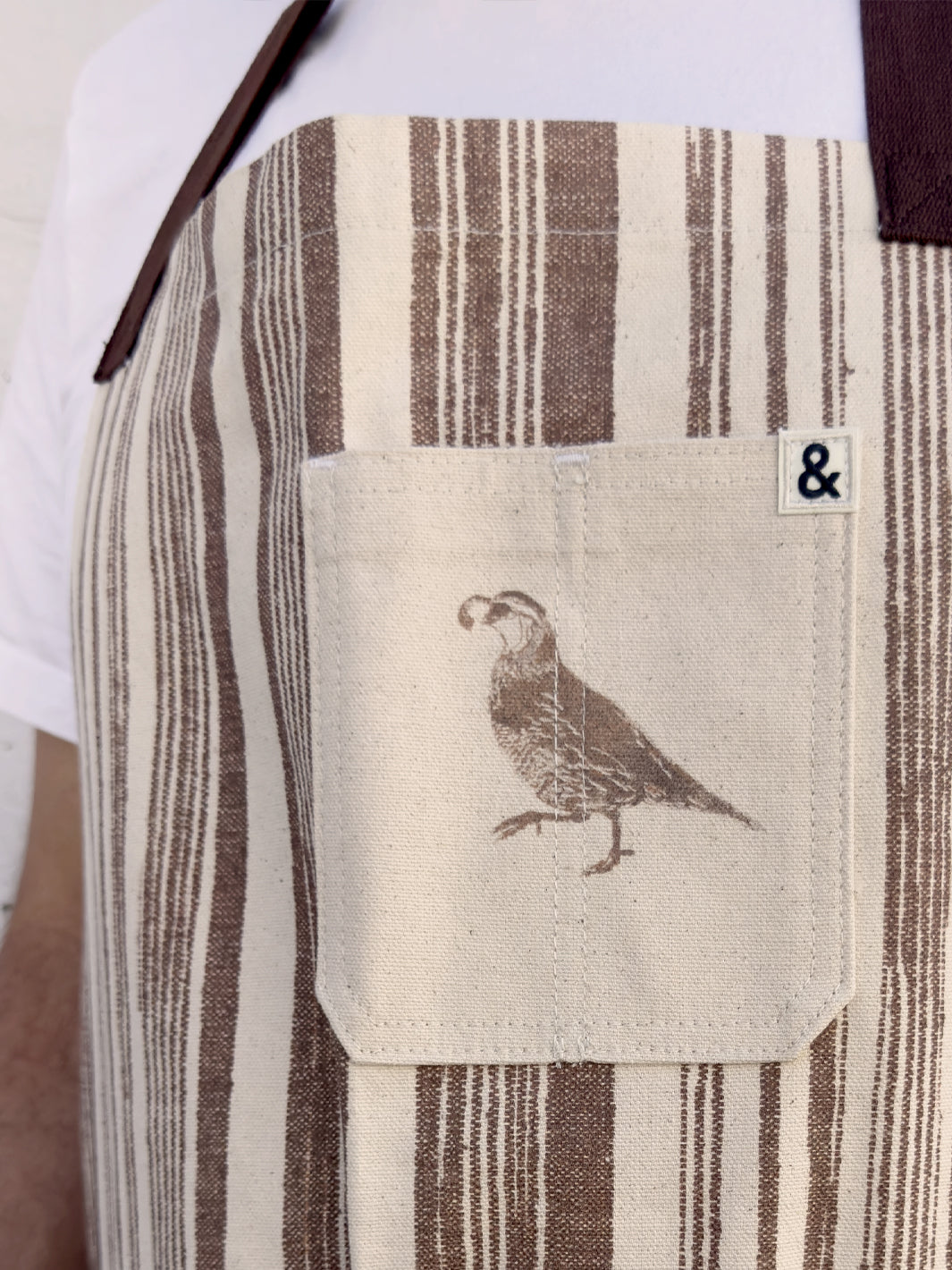 stuart stripe apron by nathan turner x hedley bennett brown