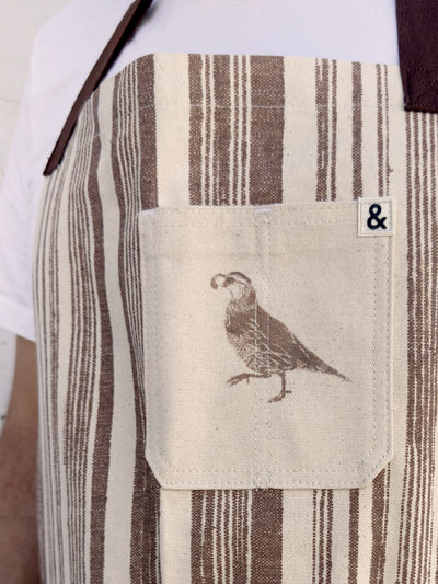 stuart stripe apron by nathan turner x hedley bennett brown