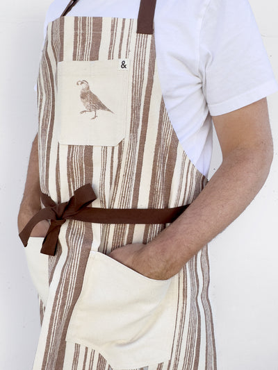 stuart stripe apron by nathan turner x hedley bennett brown