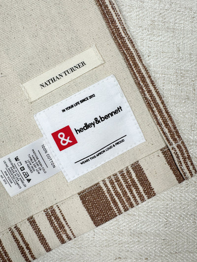 stuart stripe apron by nathan turner x hedley bennett brown