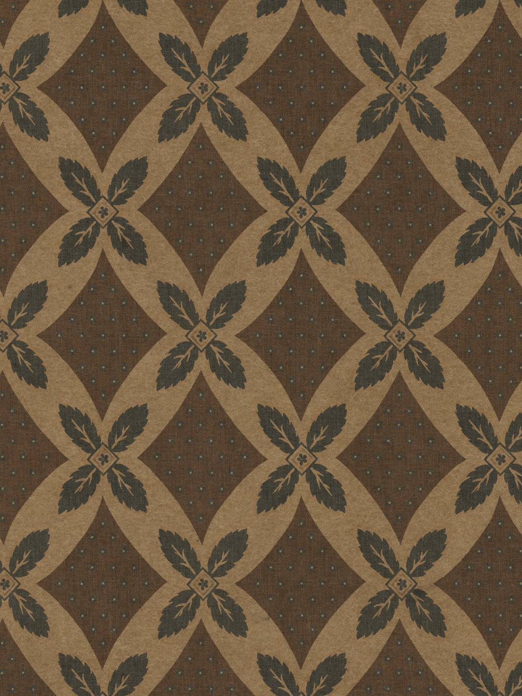 'Arthur' Kraft Wallpaper by Nathan Turner - Blue on Brown