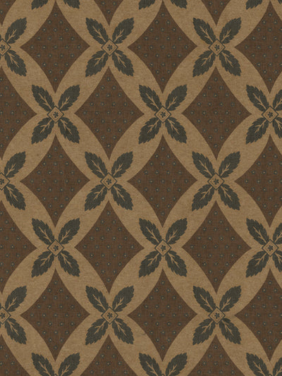 'Arthur' Kraft Wallpaper by Nathan Turner - Blue on Brown