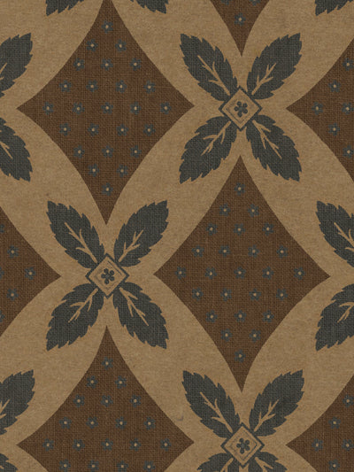 'Arthur' Kraft Wallpaper by Nathan Turner - Blue on Brown