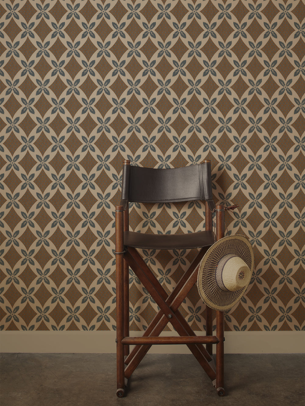 arthur kraft wallpaper by nathan turner blue on brown