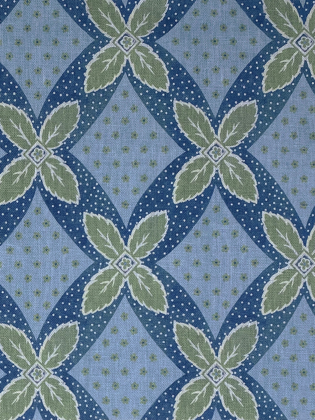 arthur linen fabric by nathan turner green on blue