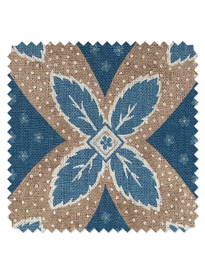 Arthur' Linen Fabric by Nathan Turner - Navy