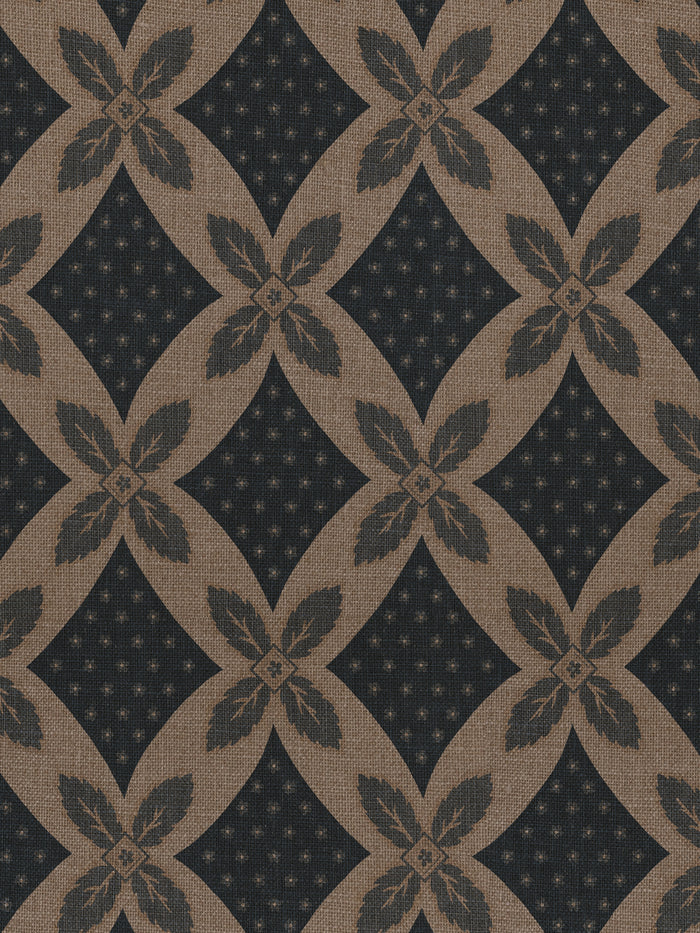 'Arthur' Burlap Wallpaper by Nathan Turner - Navy