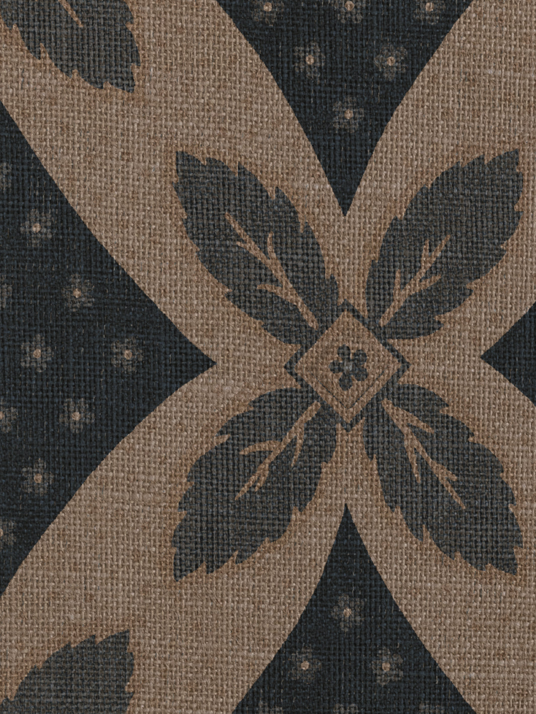 'Arthur' Burlap Wallpaper by Nathan Turner - Navy