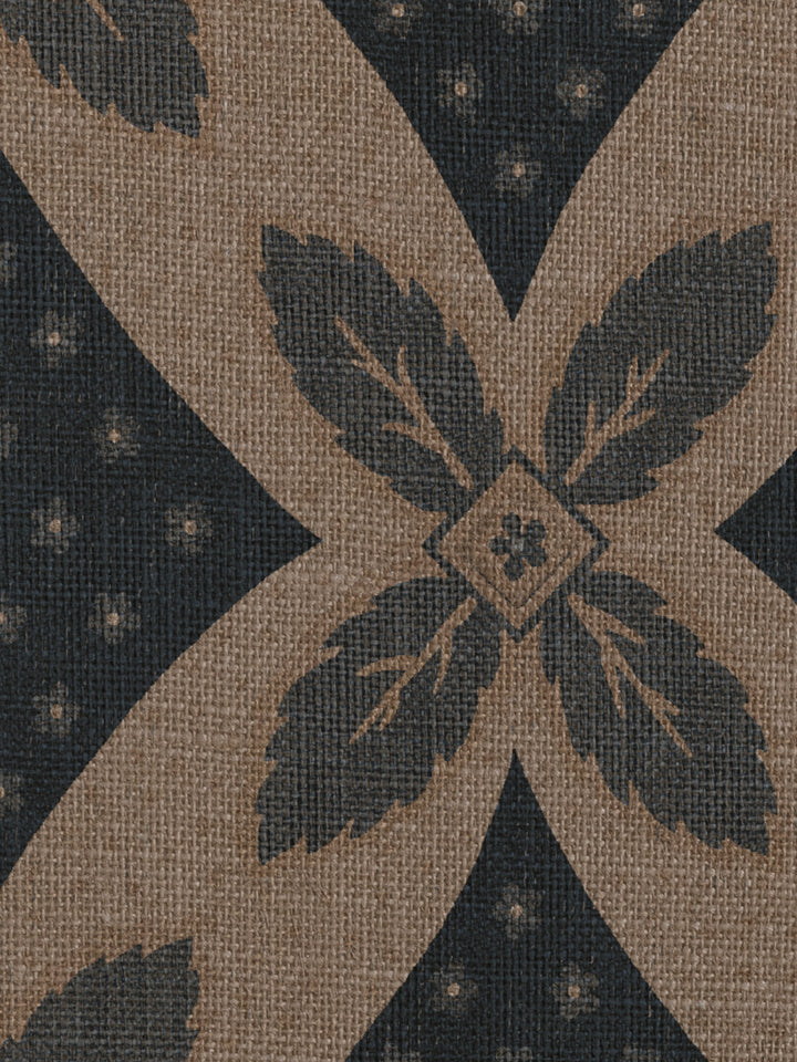 'Arthur' Burlap Wallpaper by Nathan Turner - Navy