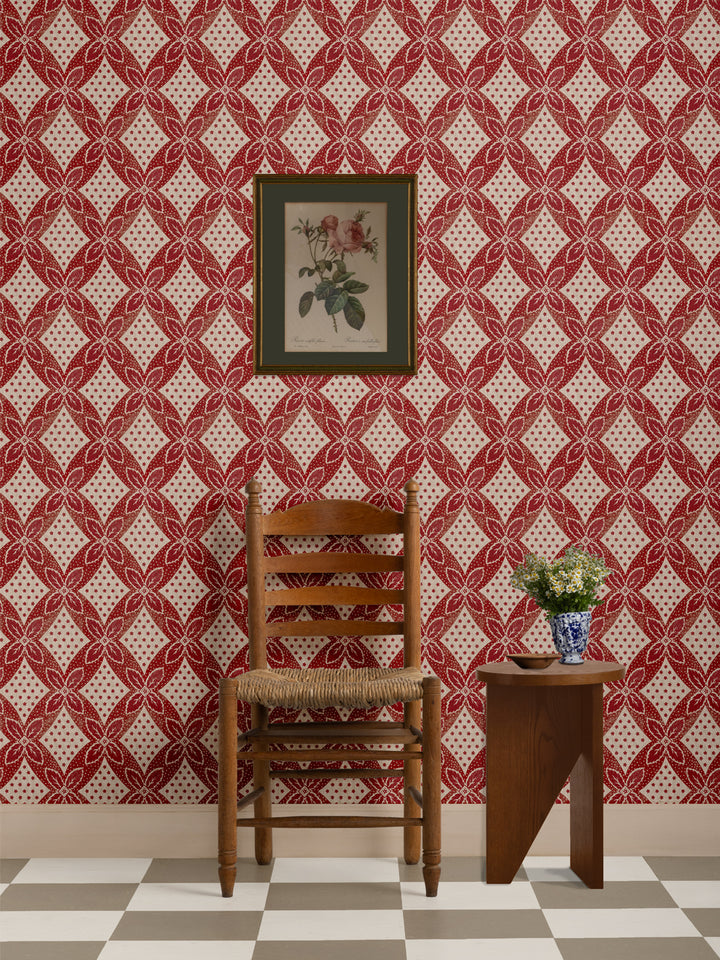 'Arthur' Wallpaper by Nathan Turner - Antique Red
