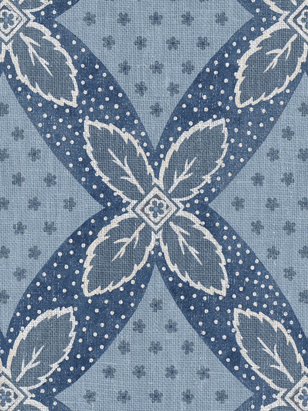 'Arthur' Wallpaper by Nathan Turner - Blue on Blue