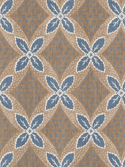 'Arthur' Wallpaper by Nathan Turner - Blue on Brown