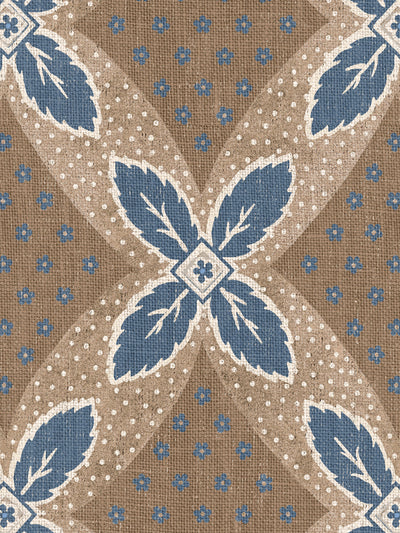 'Arthur' Wallpaper by Nathan Turner - Blue on Brown