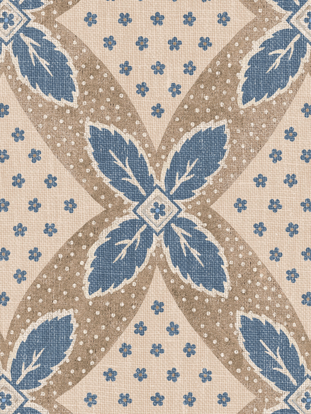 arthur wallpaper by nathan turner blue on taupe