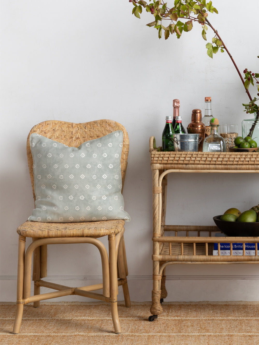 aster linen fabric by sugar paper silver sage