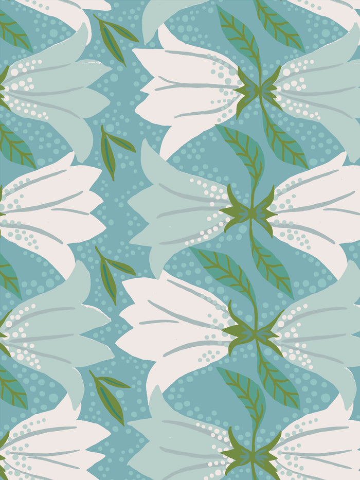 'Astrid' Wallpaper by Sarah Jessica Parker - Ocean Moss