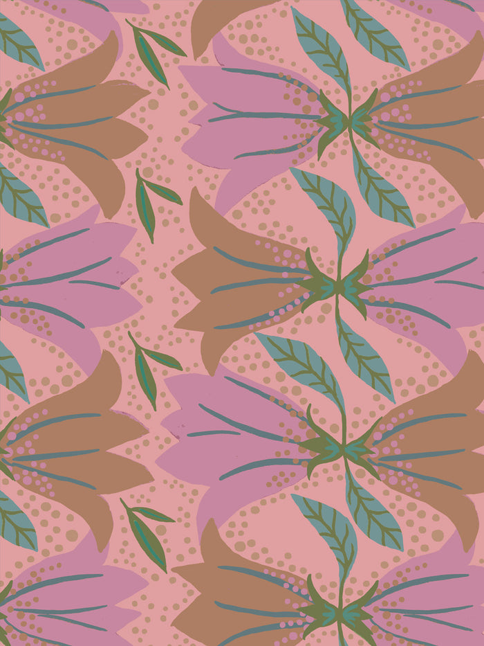 'Astrid' Wallpaper by Sarah Jessica Parker - Terracotta Blush
