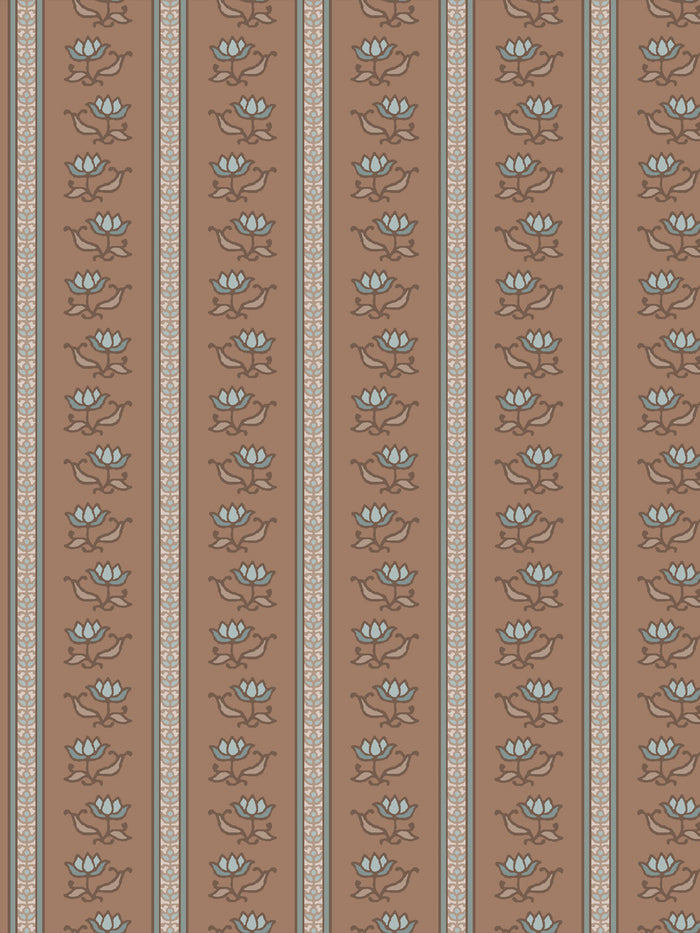 'Azahara' Wallpaper by Wallshoppe - Driftwood Denim