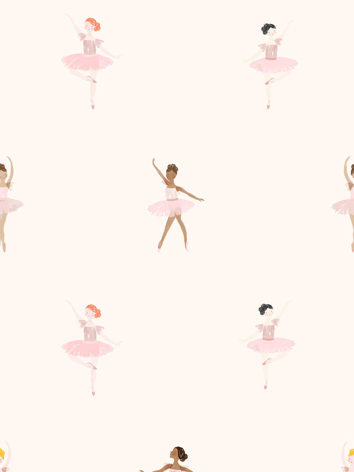 'Ballerinas' Wallpaper by Meri Meri - Cream