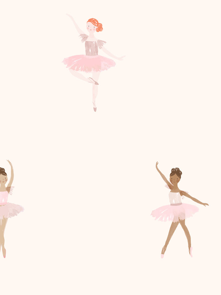 'Ballerinas' Wallpaper by Meri Meri - Cream