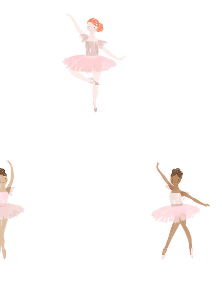 'Ballerinas' Wallpaper by Meri Meri - White