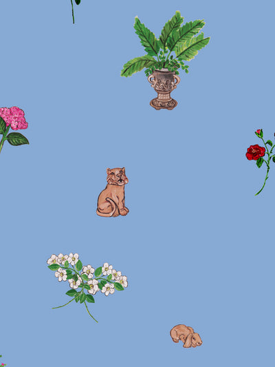 bel air rose garden wallpaper by carly beck blue