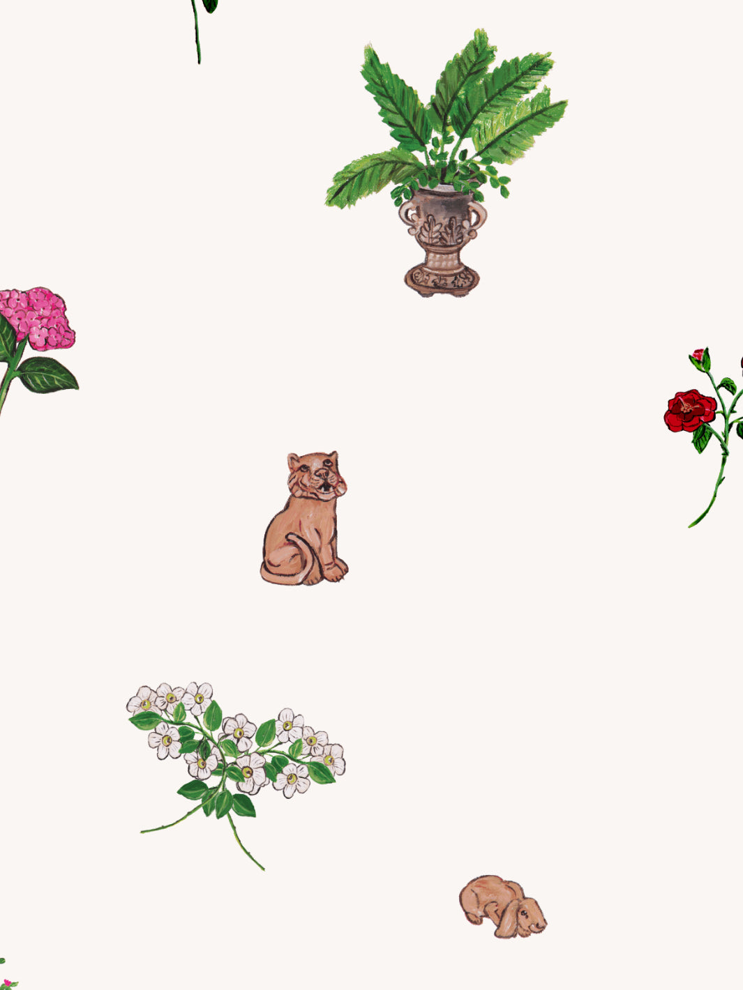 bel air rose garden wallpaper by carly beck ivory