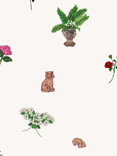 bel air rose garden wallpaper by carly beck ivory