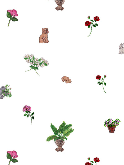 bel air rose garden wallpaper by carly beck white