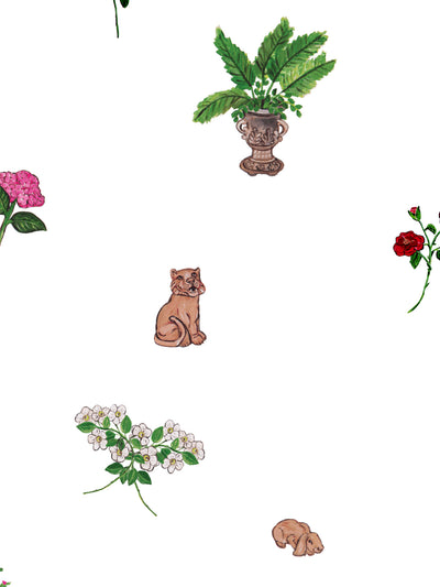 bel air rose garden wallpaper by carly beck white