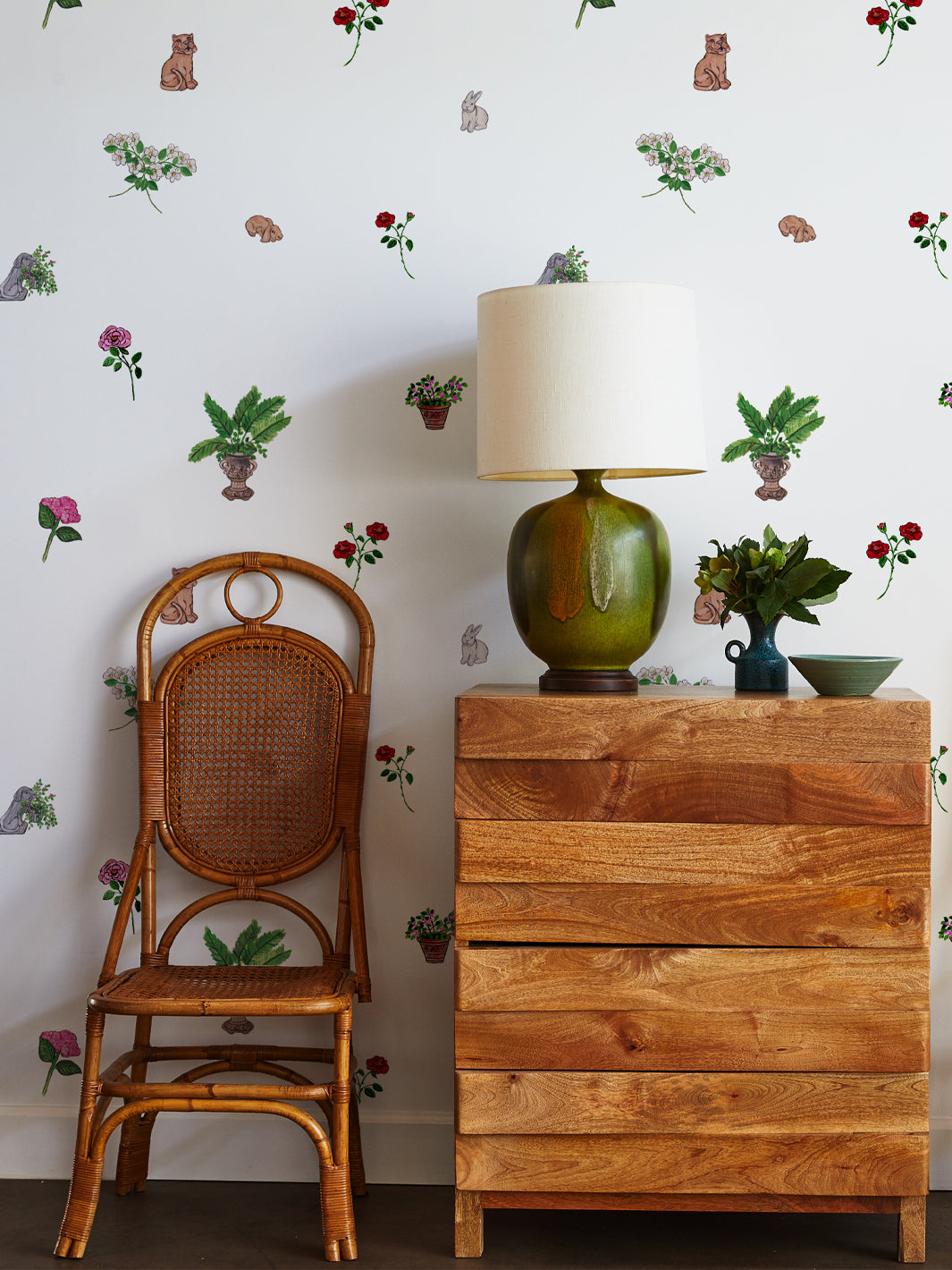 bel air rose garden wallpaper by carly beck white