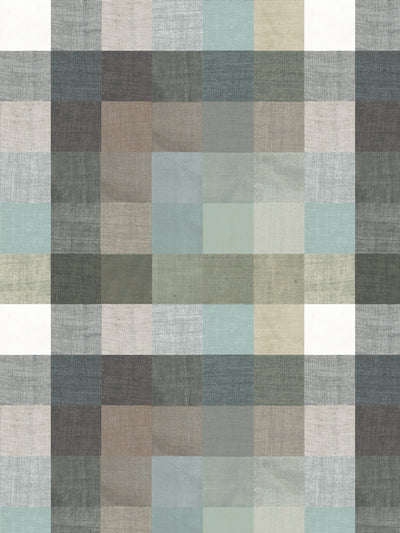 'Bellport Madras Small' Wallpaper by Chris Benz - Gray