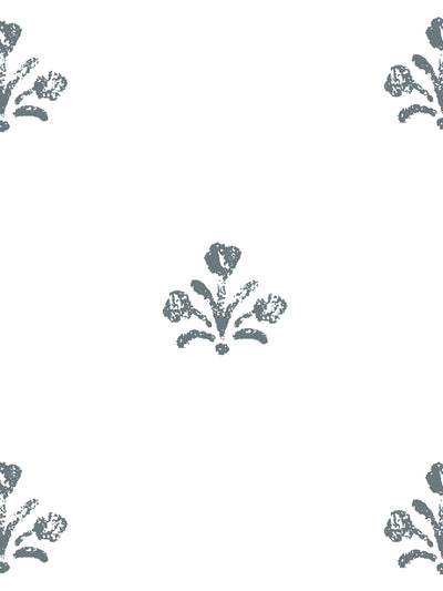 'Bennett Large' Wallpaper by Sugar Paper - Ocean on White