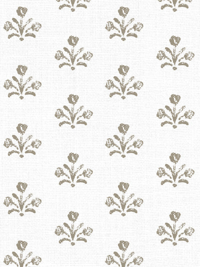 'Bennett Petite' Linen Fabric by Sugar Paper - Fawn on White