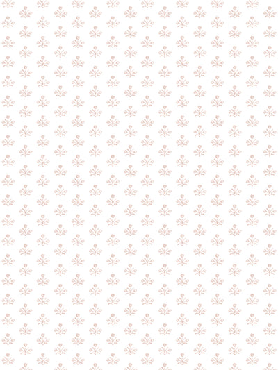 'Bennett Petite (White Ground)' Wallpaper by Sugar Paper - Rose