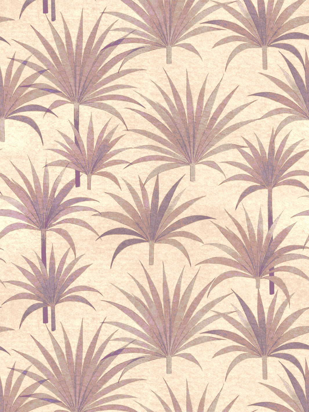 'Bismark Palm' Grasscloth Wallpaper by Wallshoppe - Ivory Sepia - Design