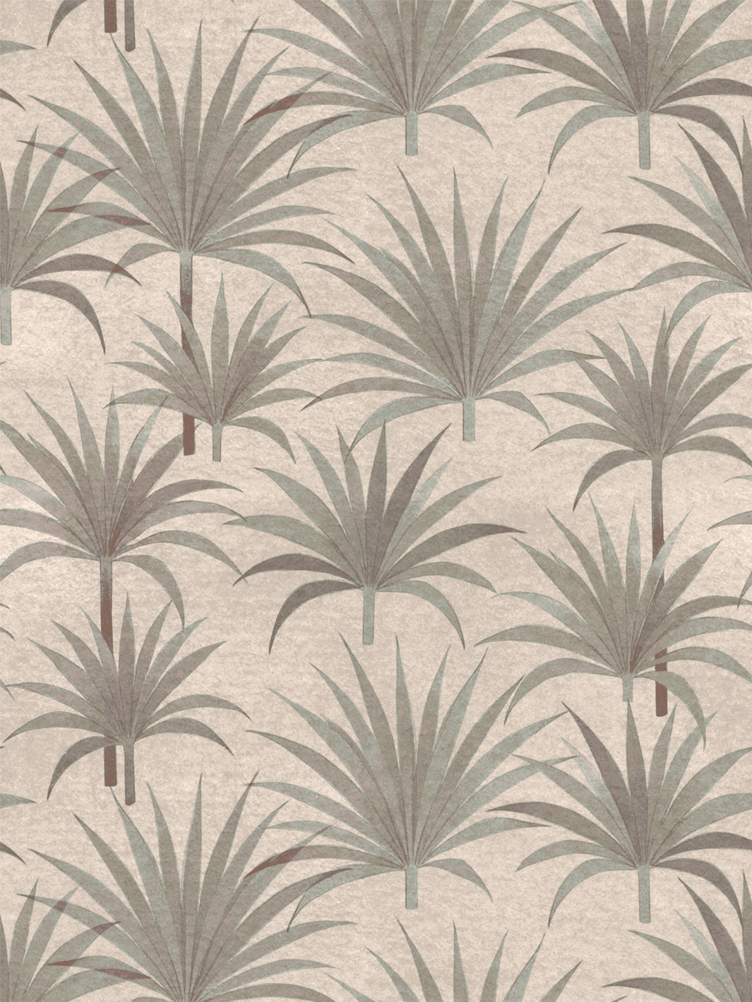 'Bismark Palm' Grasscloth Wallpaper by Wallshoppe - Taupe - Design