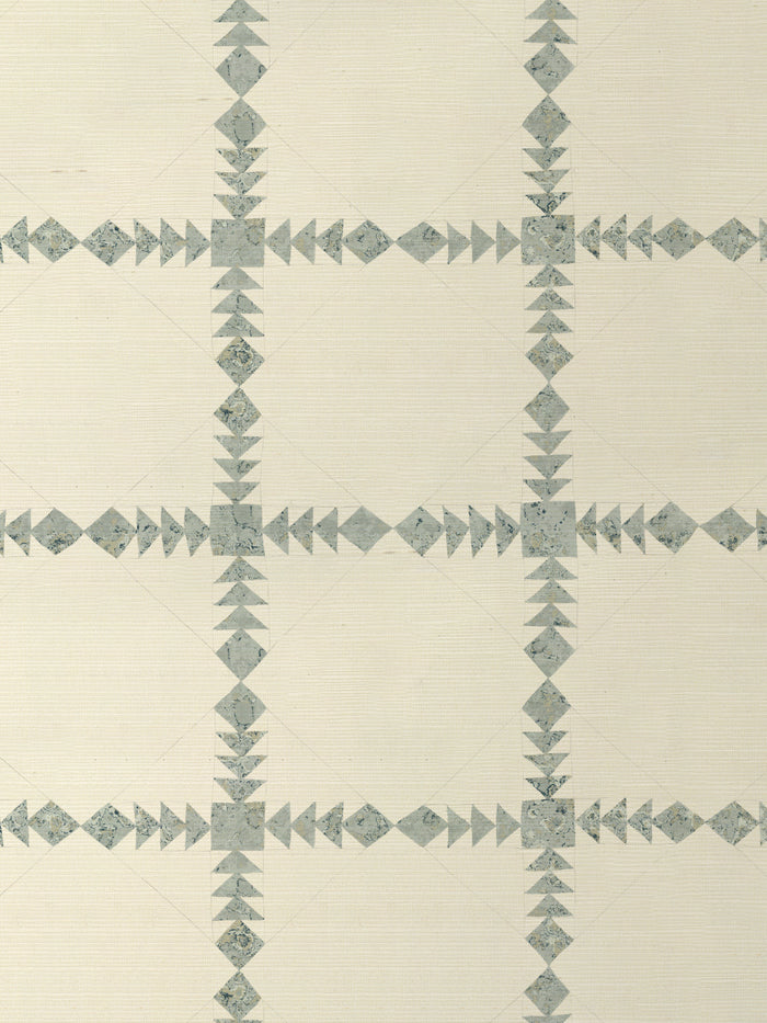 'Borden' Grasscloth Wallpaper by Nathan Turner - Aqua