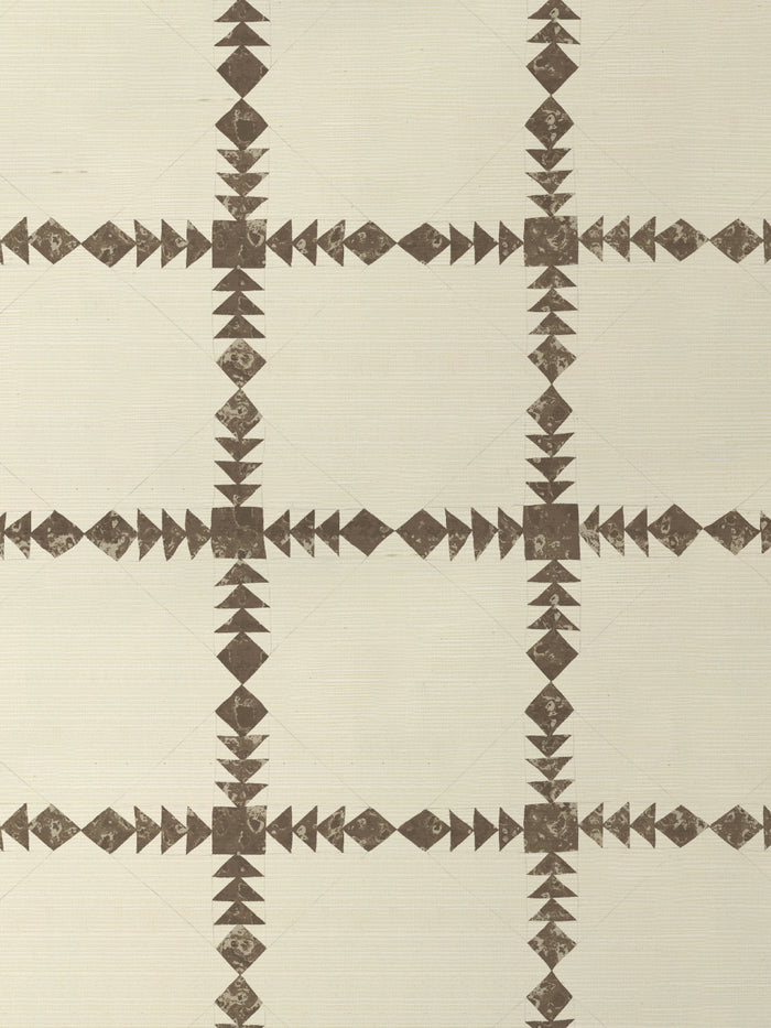 'Borden' Grasscloth Wallpaper by Nathan Turner - Brown