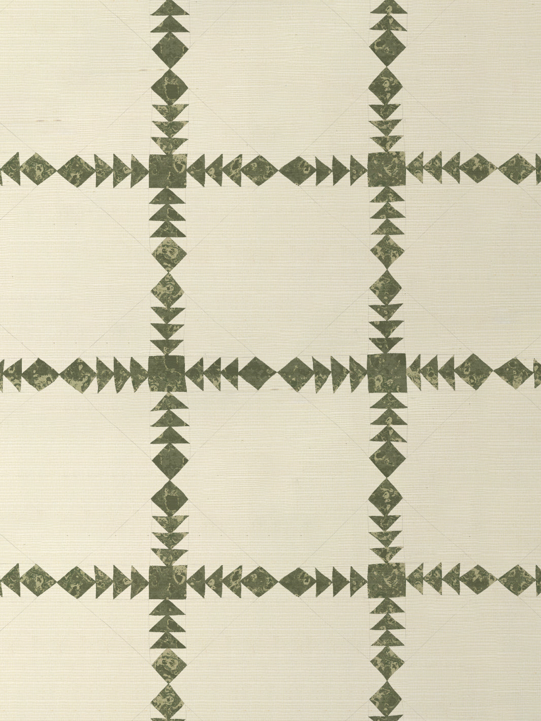 'Borden' Grasscloth Wallpaper by Nathan Turner - Dark Green