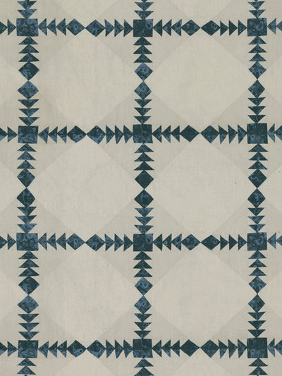 'Borden' Linen Fabric by Nathan Turner - Blue