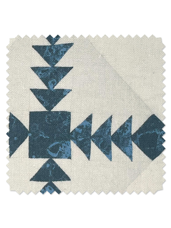 Borden' Linen Fabric by Nathan Turner - Blue