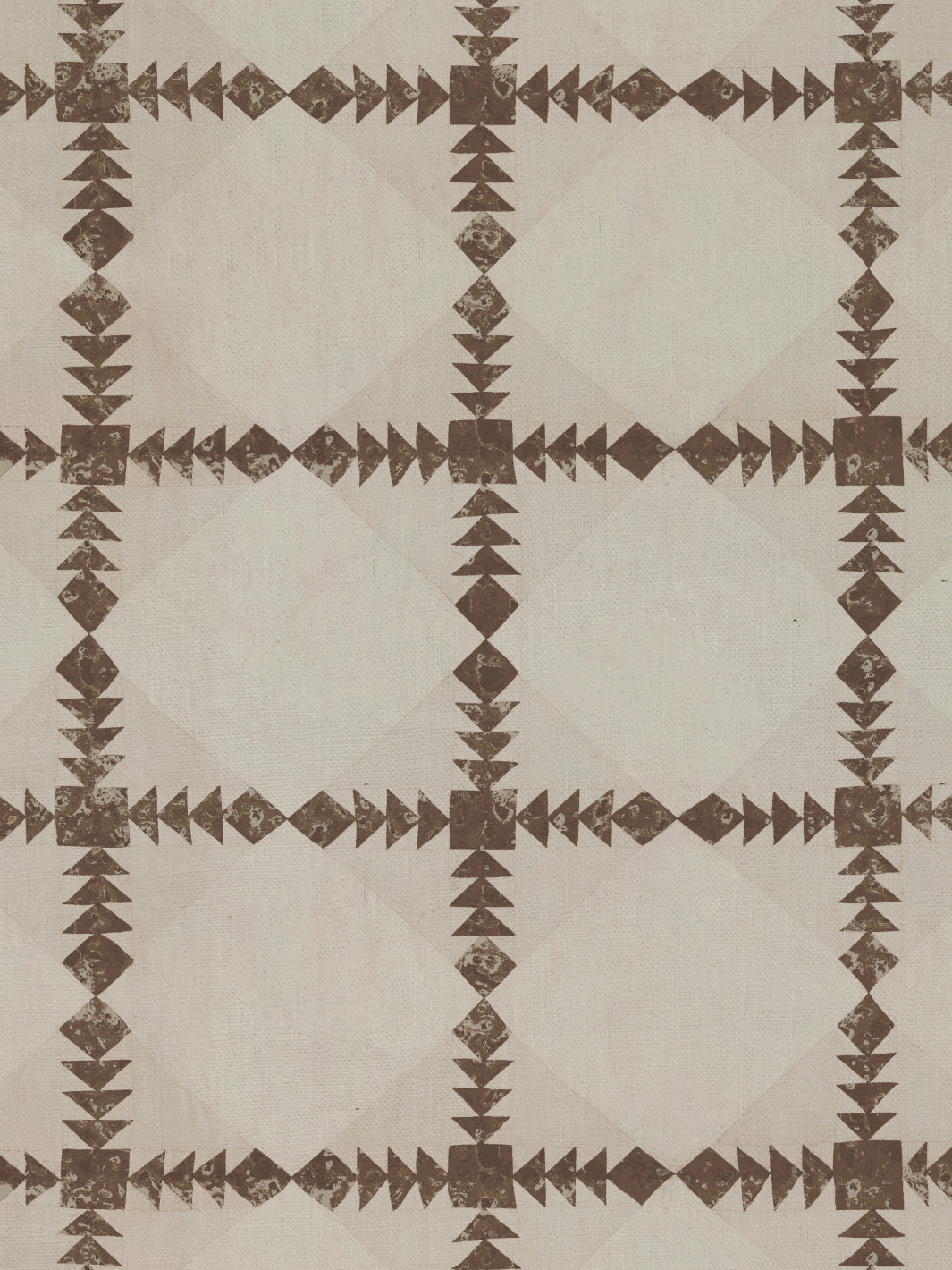 'Borden' Linen Fabric by Nathan Turner - Brown