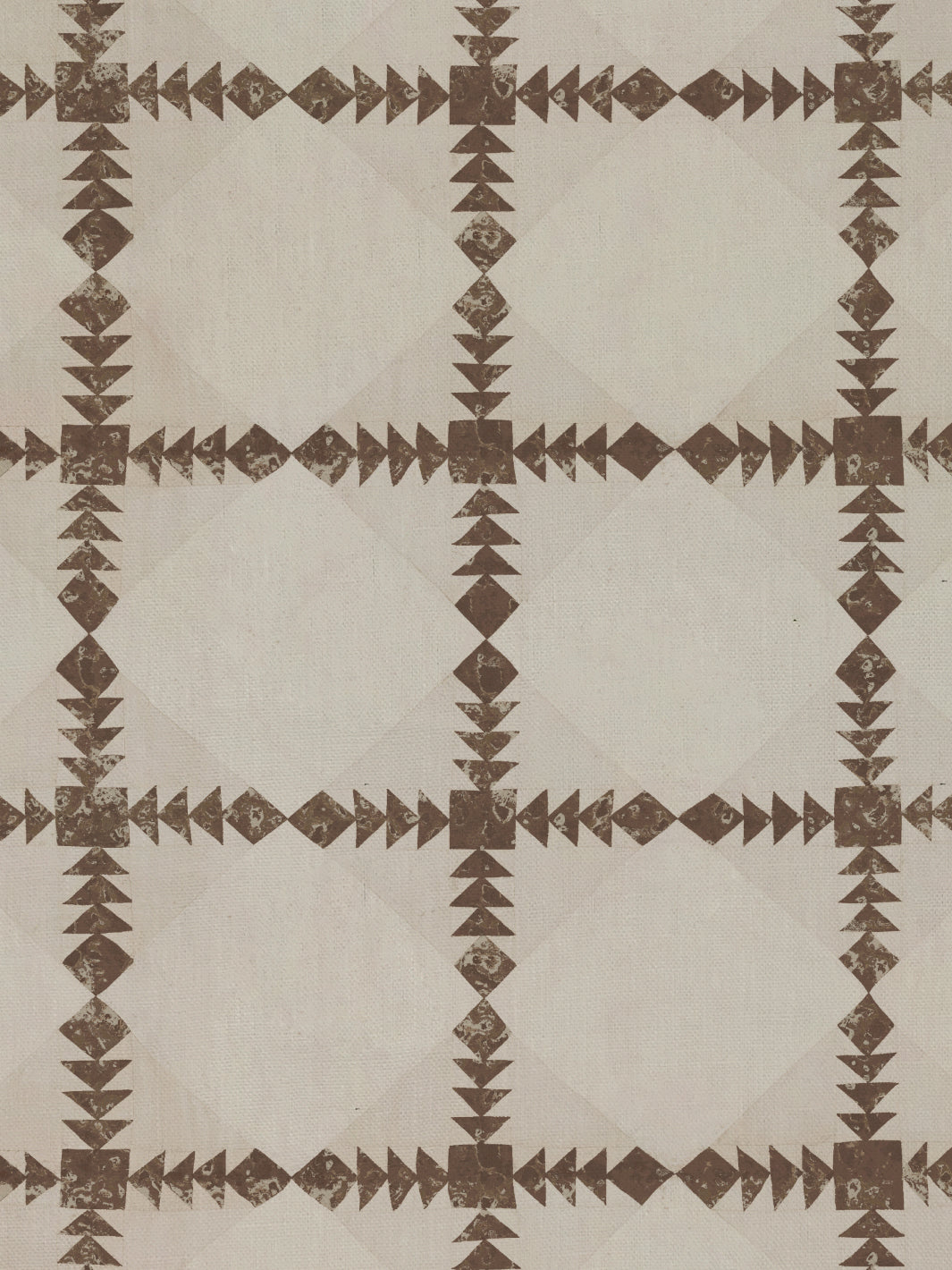 Borden' Linen Fabric by Nathan Turner - Brown