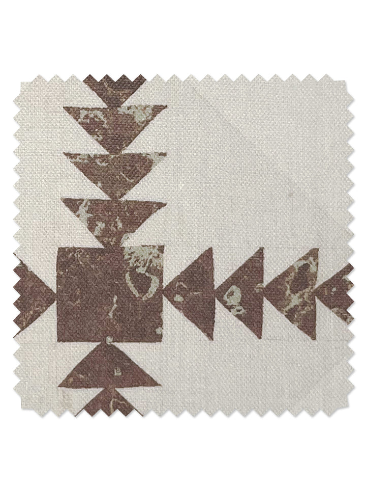 Borden' Linen Fabric by Nathan Turner - Brown